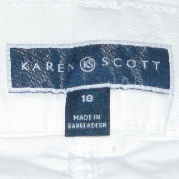 Karen Scott Comfort Waist Shorts White Size 18 NWT - Picture 5 of 7
